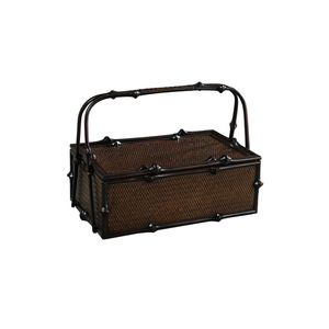 Chinese Style <b>Bamboo</b> Tea Box Rectangle Handmade Rattan Woven Food <b>Container</b> For Tea Ceremony Accessories - Product Image 5