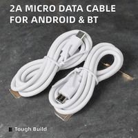 2A 0.3m PVC ceket mikro arayüz veri Android için kablo telefon BT kulaklık ve makine yazıcıları ile mobil güç şarj