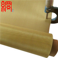 Malla de alambre tejida de latón de 80x80, 100x100, 120x120 mallas para blindaje EMI/RFI y hilado de fibra