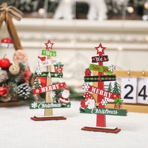 Mini Árbol de Navidad para Mesa, Adornos Decorativos de Madera para el Hogar, Escritorio, Estante, Decoración Navideña y Creación de Ambiente Festivo - Product Image 2