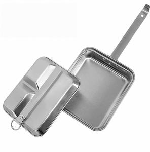 Ultralight Stainless Steel Camping Mess Kit <strong>Square</strong> Camping Outdoor Lunch Box Camping Hiking Backpacking - Product Image 2