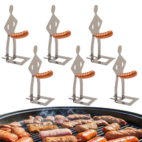 Support à hot-dogs WELAND, supports à saucisses réutilisables et amusants pour barbecue, support à saucisses en acier inoxydable pour grillades en plein air et camping