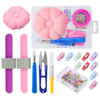 Kit de couture coussin à épingles citrouille, ensemble de 8 pièces, support magnétique pour épingles de poignet, outils de broderie et de couture