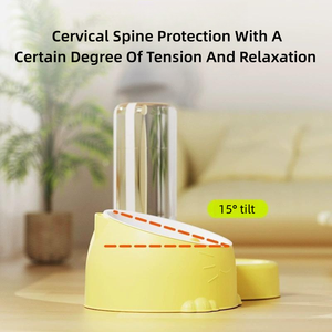 Bát ăn tự động đa màu sắc, di động, bằng nhựa cho thú cưng, bình nước 350ML, thiết kế hai ngăn, 15 chiếc °   Chén ăn nghiêng cho thú cưng - Product Image 5