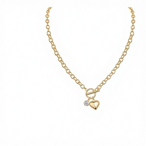 Collar de Cadena con Cierre de Palanca de Plata de Ley 925, Chapado en Oro de 18K, con Dije de Corazón y Moissanita Certificada GRA, para Uso Diario de Mujer - Product Image 5