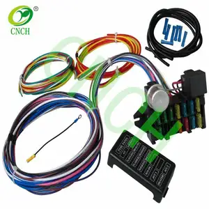 Manufacturer's custom 12 circuit basic harness fuse box Street hot mouse bar wiring