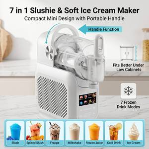 Machine à slush portable 1,5 L, mini machine électrique pour la maison et la cuisine, 7 en 1, automatique, pour granita, crème glacée et boissons glacées - Product Image 3