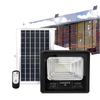 Lampu Sorot LED Tenaga Surya 100W 6000K 80-90LM/W Tahan Air IP67 untuk Luar Ruangan, Lampu Jalan dan Tempat Parkir Tenaga Surya untuk Aplikasi Jalan
