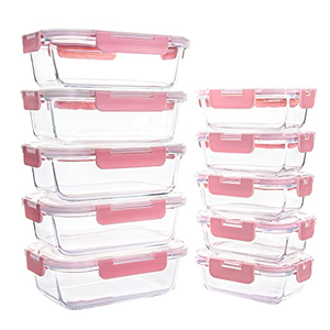 Conteneur alimentaire carré en verre borosilicate de haute qualité avec couvercle hermétique – Vente en gros |   Sans BPA, compatible micro-ondes et congélateur, OEM personnalisé - Product Image 1