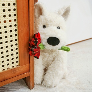 Benutzer definierte Tiers pielzeug Kawaii Schöne Geständnis Welpe mit Red Rose Plüsch Benutzer definierte Puppe für Freundin Valentinstag Perfekte Geschenke - Product Image 5