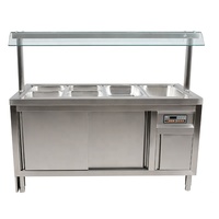 Table électrique de vapeur de buffet avec la garde d'éternuement et le tube rond pour le restaurant de cafétéria