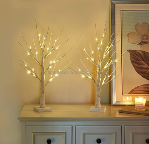 Luz LED para árbol de abedul, iluminación para mesa, bonsái, alimentada por batería, 24 luces Led de Navidad, <span class=keywords><strong>pueblo</strong></span>, árbol de cuervos - Product Image 6