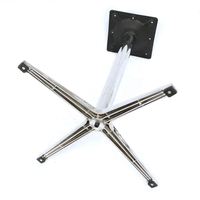 Pieds de table quatre étoiles en alliage d'aluminium poli Base de table de bar à manger Base de chaise