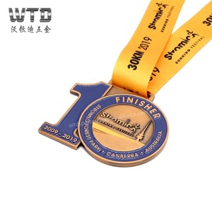 8 Years Medal Manufacture  Stromlo Running Festival  FINISHER custom 3d antique bronze metal medal - Product Image 3