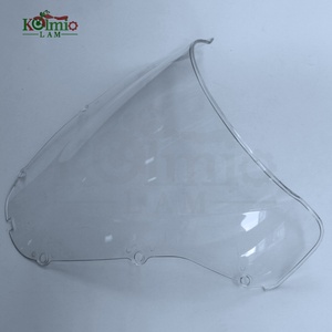 KOLMIO-LAM Compatible avec HONDA CBR900 CBR929 <span class=keywords><strong>CBR</strong></span> 900 <span class=keywords><strong>929</strong></span> 2000 <span class=keywords><strong>2001</strong></span> Déflecteur de vent Pare-brise Double bulle - Product Image 4