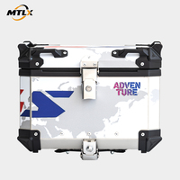 Nouveaux produits : Coffre de moto universel en aluminium 45L avec serrure de sécurité, étanche, pour bagages arrière
