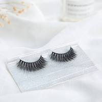 Cils synthétiques naturels faits à la main, sans cruauté, 6D pour une couverture complète, épaisseur 0,07 mm, bande en coton noir, faux cils