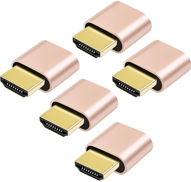 DTECH 5 Pcs JP Plug Type for Dummy Plug 4K 60Hz Virtual Display Adapter Emulator Headless Ghost Computer Laptop Brand New