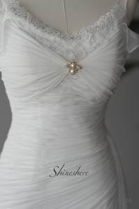 Robe de Mariage Boho en Mousseline de Soie Plage Réception de Mariage Civil Grec Plus Size Plissage Chapelle Train Plus Size Novia Sirene Mermaid - Product Image 4