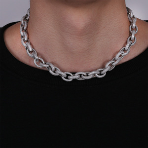 Popular European American <b>Cross</b>-border New Cuban <b>Chain</b> Street Hip-hop Personalized Trendy Men's Necklace Electroplated - Product Image 1