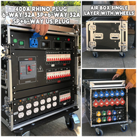 Caja de Distribución de Energía Portátil Profesional Personalizada para Escenario Sistema Trifásico de 5 Pines Gabinete de Energía para Sonido Iluminación y Eventos