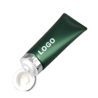 Tube cosmétique 30ml 50ml 100ml 200ml 300ml, tube en plastique 30mm 40mm 50mm avec bouchon à clapet argenté, vert foncé nacré, logo personnalisé