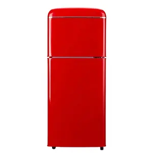 2023 Hertzel Mini Retro Thiết Kế Tủ Lạnh Cửa Kép 2.1 CUM. Ft (58L) up Tủ Đông Xuống Tủ Lạnh Cho Hộ Gia Đình