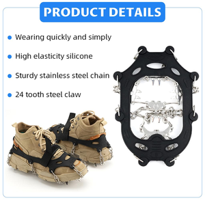 Crampons à neige et à glace de haute qualité, logo personnalisé, crampons antidérapants pour l'escalade en plein air, meilleurs crampons à glace pour bottes - Product Image 2