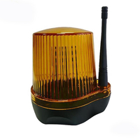 Amberfarbenes kabelloses LED-Blitzwarnlicht mit Antenne, Blinkleuchte AC/DC 12V-265V für automatische Drehtore