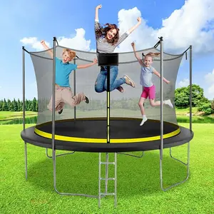 Trampolin luar ruangan senam taman taman anak dewasa latihan kebugaran pribadi 12 kaki kompetisi trampolin