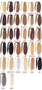 AliLeader Extensión <span class=keywords><strong>de</strong></span> cabello para mujer Largo <span class=keywords><strong>rizado</strong></span> Onda <span class=keywords><strong>de</strong></span> agua Cola <span class=keywords><strong>de</strong></span> <span class=keywords><strong>caballo</strong></span> Envoltura alrededor del peinado del cabello - Product Image 6