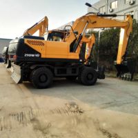 Excavatrice sur pneus fiable de 210 WS pour la construction urbaine, l'entretien routier, l'installation de canalisations, l'aménagement paysager et la manutention de matériaux