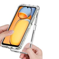 3 in1 Transparent Crystal Acrylic Clear Hard 360 Full Cover Phone Case Pour Redmi 13C 13R 13 5G A3X A3 Back Cover
