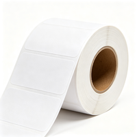 Étiquettes vierges personnalisées Haoxuan, autocollants adhésifs blancs en PP imperméables, découpés à la forme pour l'impression automatique d'étiquettes
