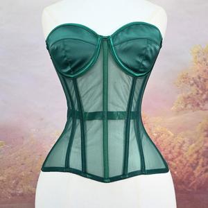Mono sin Espalda para <span class=keywords><strong>Mujer</strong></span>, Diseño Sexy, Ropa Interior de Malla, Top <span class=keywords><strong>Corset</strong></span> Transpirable con Varillas para <span class=keywords><strong>Mujer</strong></span> - Product Image 2