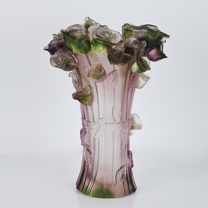 Jarrón de Cristal de Lujo Estilo Nórdico Europeo con Flores de Calla para Decoración Navideña, Centro de Mesa para Bodas, Jarrón de Cristal OEM - Product Image 1