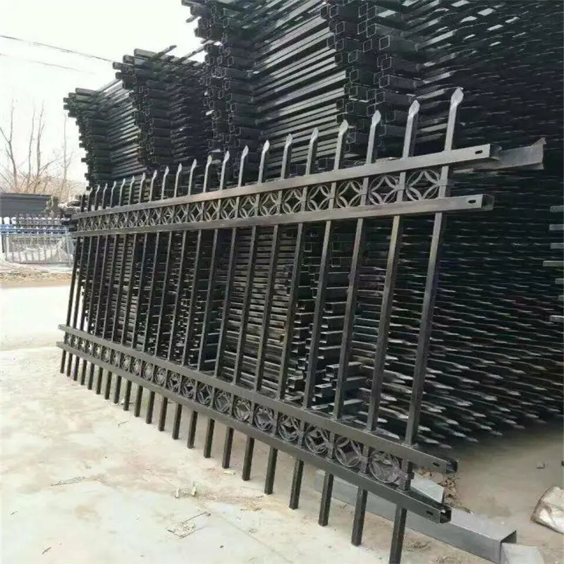 Outdoor Powder Coated Cheap Wrought Iron Garden bolted fence High Security Galvanized Steel fence Philippines