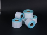 Kertas Label Inkjet Ramah Lingkungan 57x30mm Perekat Sendiri Kertas Thermal Langsung Putih Stiker Cetak Tahan Air