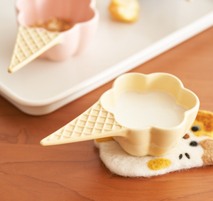 Wholesale Cute Ice Cream Cone Design <b>Ceramic</b> Dessert Bowl Colorful Porcelain Serving Bowl for Ice Cream & Snacks - Product Image 4