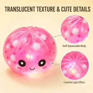 Colorful <b>Light</b> <b>up</b> Dumpling Squeeze <b>Toy</b> Cute Flashing <b>Sensory</b> Stress Relief Ball with Steamer Basket Packaging - Product Image 4