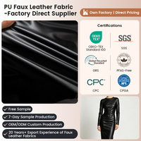 Tissu en cuir synthétique souple extensible dans les quatre sens, haute élasticité, en spandex PU, pour pantalons, robes, maillots de bain et vêtements pour femmes