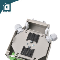 Gcabling Fibra Optica FTTH 6 8 Port 12 Core DIN Rail Patch Panel Metal Mini ODF Fiber Distribution Box Fiber Optic Terminal Box