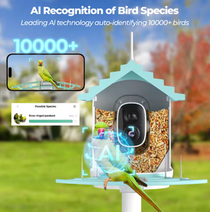 Mangeoire à oiseaux intelligente automatique pour jardin extérieur avec caméra HD, application WiFi, mode privé ouvert OEM, écologique, pour oiseaux d'amour - Product Image 5