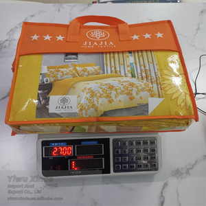 Thị Trường Châu Phi Chất Lượng Cao Bộ Đồ Giường Bông Khăn Ctrải Giường 4Pcs 6Pcs Bộ Đồ Giường Đặt Tấm Phẳng Bộ Đồ Giường Bộ Với Rèm Cửa Gối Tấm - Product Image 1