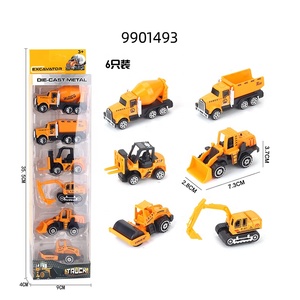 Mini camion de pompiers en alliage moulé sous pression Jinying, mini camions de construction, remorque, jouet pour enfants - Product Image 3