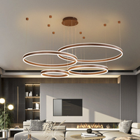 Penjualan Laris Lampu Gantung Lingkaran Cincin Ruang Makan LED Modern Sederhana Nordic
