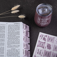 Fournitures de journalisation biblique Design floral Onglets laminés mats du Nouveau et de l'Ancien Testament Onglets d'index bibliques