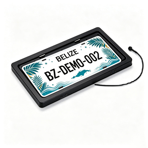 <span class=keywords><strong>Plaque</strong></span> d'immatriculation universelle télécommandée Belize avec cadre standard américain pour affichage du véhicule et <span class=keywords><strong>plaque</strong></span> de couverture dissimulée - Product Image 6