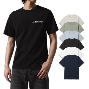 Vente en gros de vêtements de ville de luxe 100% coton T-shirt Biank personnalisé avec col oversize et épaules tombantes pour hommes - Product Image 1