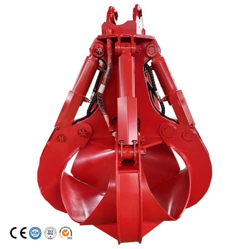 Factory-Sold Orange Peel Hydraulic Grapple Scrap Metal Excavator Grab with Core Motor Component